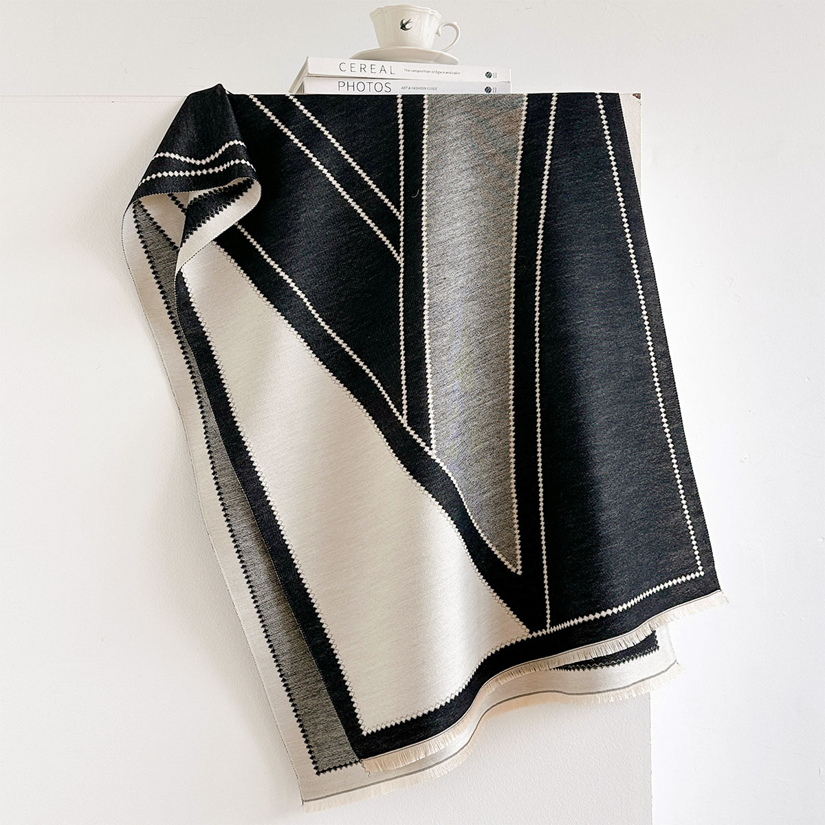 Cashmere Pashmina Wrap - Women Imitation Cashmere Scarf Fringed Thick
