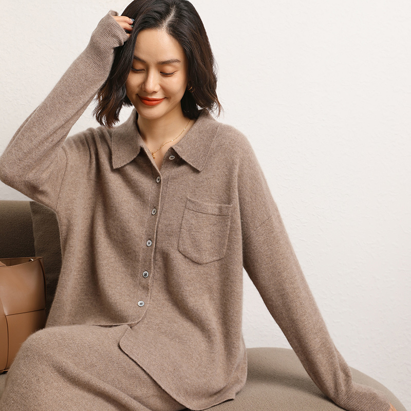 Autumn Women's Cardigan 100% C - Wool Coat Peacoat recension och pris