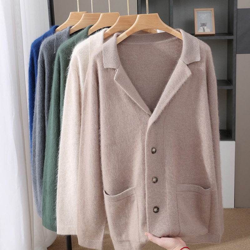 New Mink Wool Cardigan Men's P - Wool Coat Peacoat recension och pris
