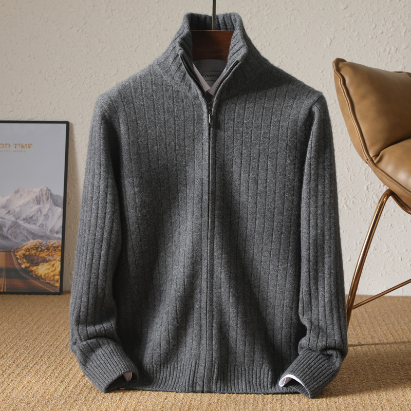Men 100% Merino Wool Stand-Up  - Wool Coat Peacoat recension och pris
