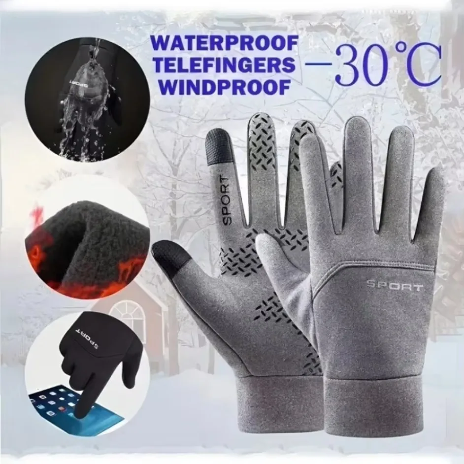 Waterproof Ski Gloves for Men  - Snow Glove Insulated recension och pris