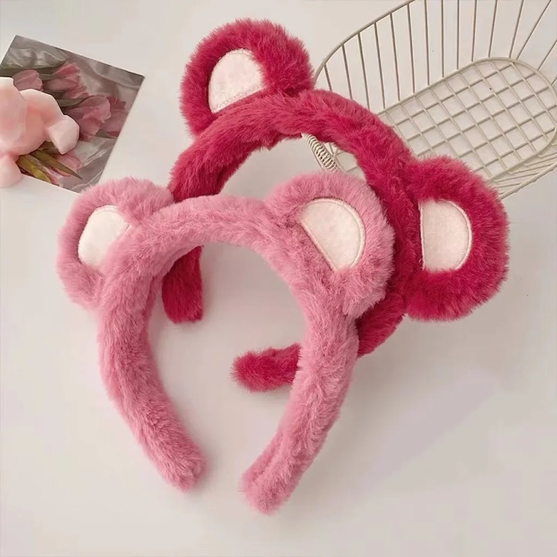 1-5PCS Cute Strawberry Bear Pl - Winter Headband Fleece recension och pris