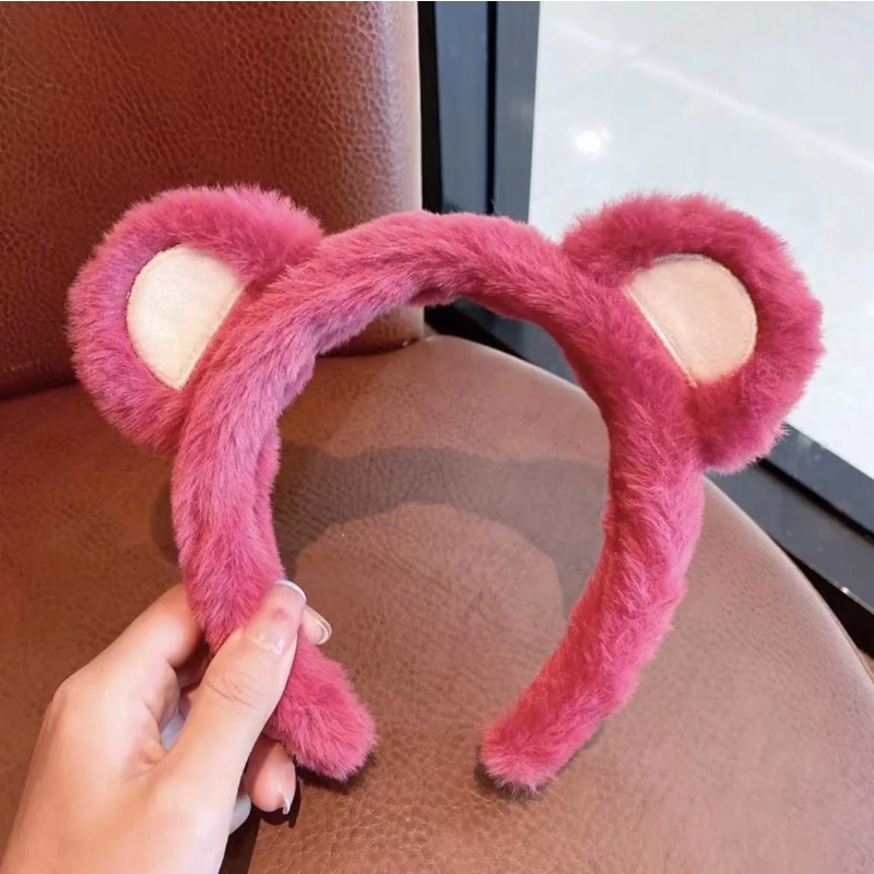 1-5PCS Cute Strawberry Bear Pl - Winter Headband Fleece recension och pris