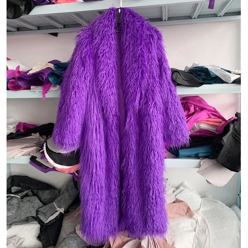 Women Imitation Sheep Faux Fur - Wool Coat Peacoat recension och pris