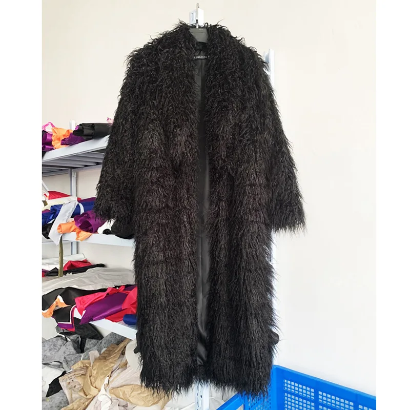 Women Imitation Sheep Faux Fur - Wool Coat Peacoat recension och pris
