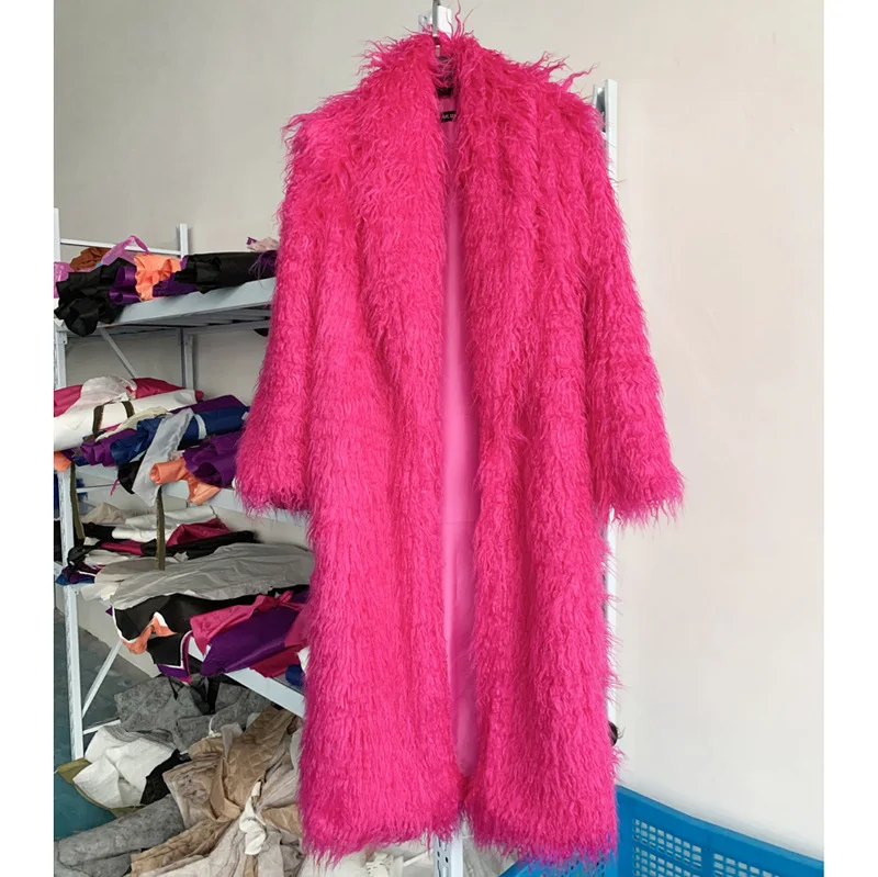 Women Imitation Sheep Faux Fur - Wool Coat Peacoat recension och pris