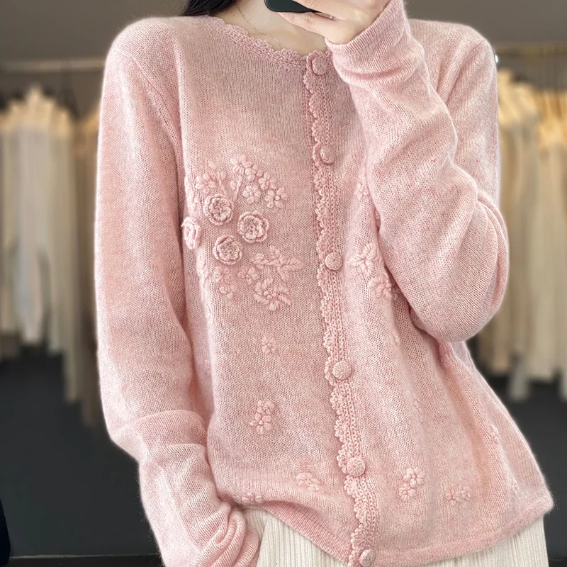 Women's 100% Pure Cashmere Car - Wool Coat Peacoat recension och pris