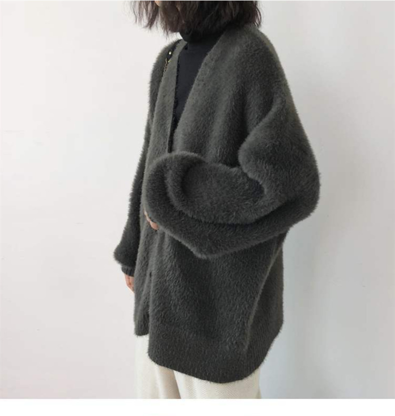 Imitation Mink Fleece Sweater  - Wool Coat Peacoat recension och pris