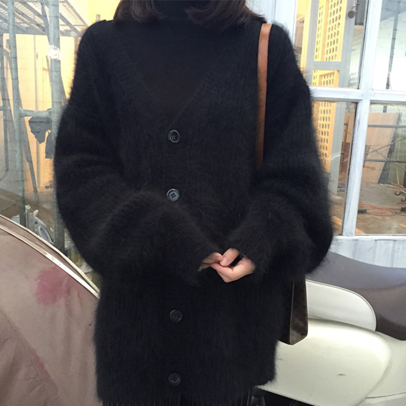 Imitation Mink Fleece Sweater  - Wool Coat Peacoat recension och pris