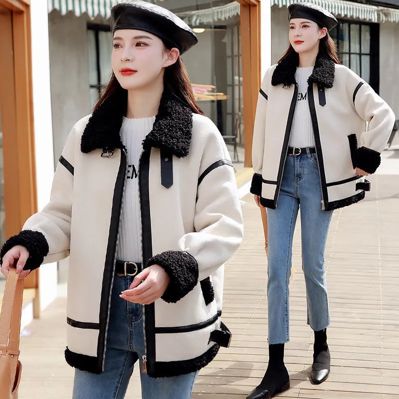 Lamb Fur Coat Female New Fall/ - Wool Coat Peacoat recension och pris