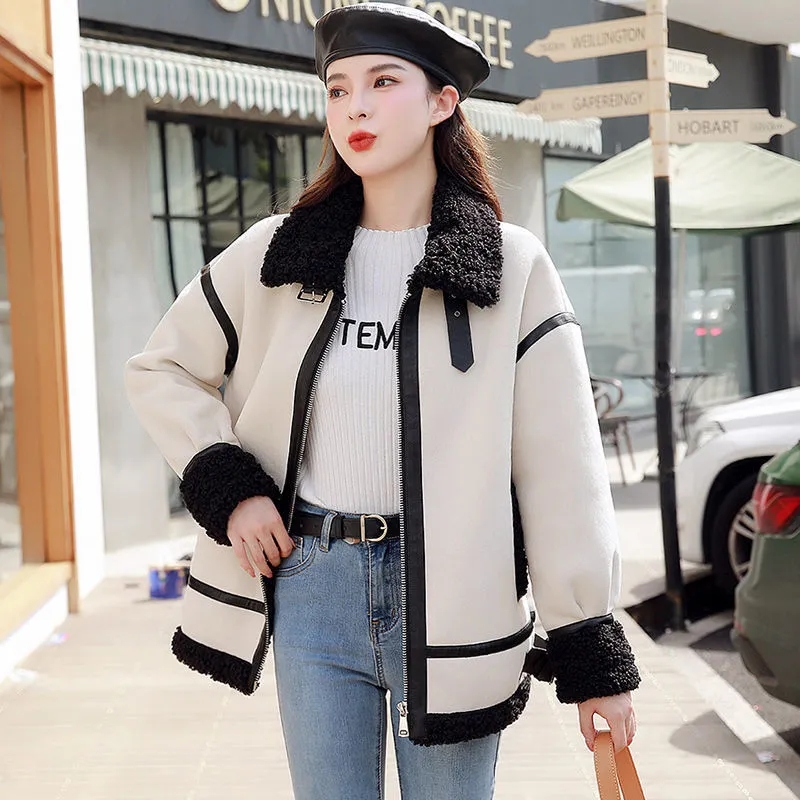 Lamb Fur Coat Female New Fall/ - Wool Coat Peacoat recension och pris