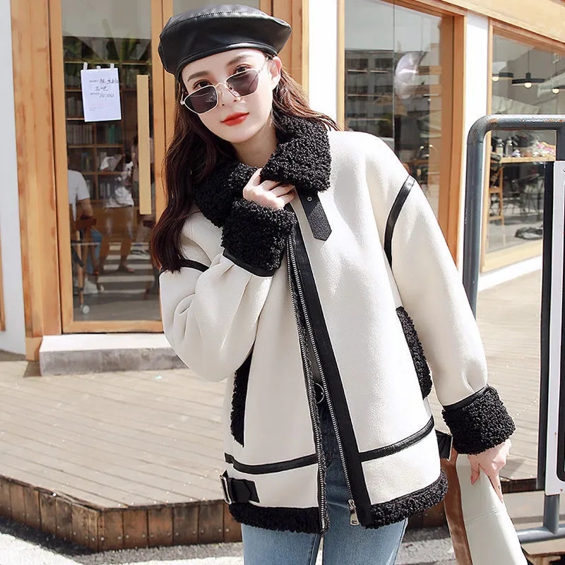 Lamb Fur Coat Female New Fall/ - Wool Coat Peacoat recension och pris