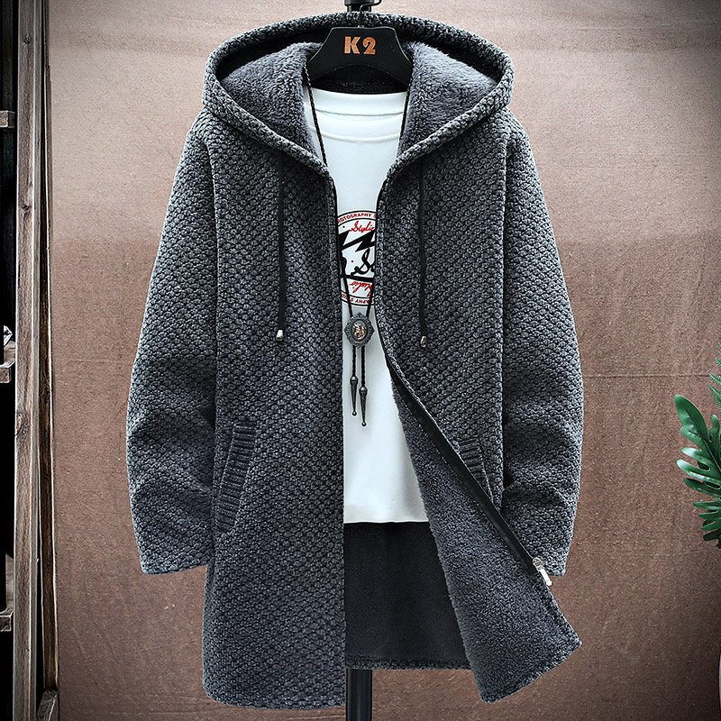 Men's Cardigan Cashmere Long C - Wool Coat Peacoat recension och pris