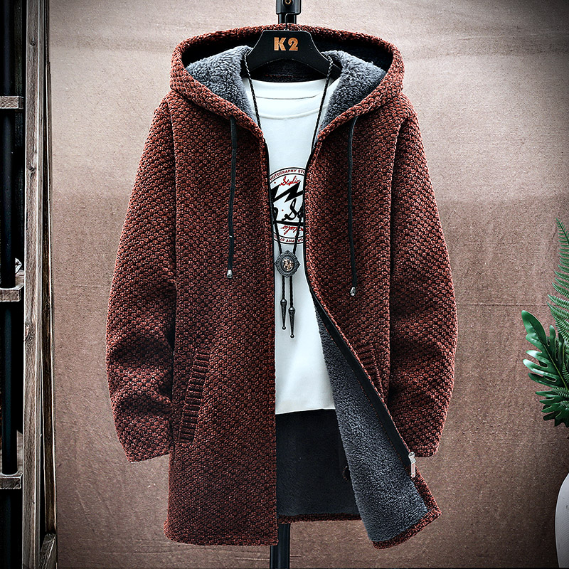 Men's Cardigan Cashmere Long C - Wool Coat Peacoat recension och pris