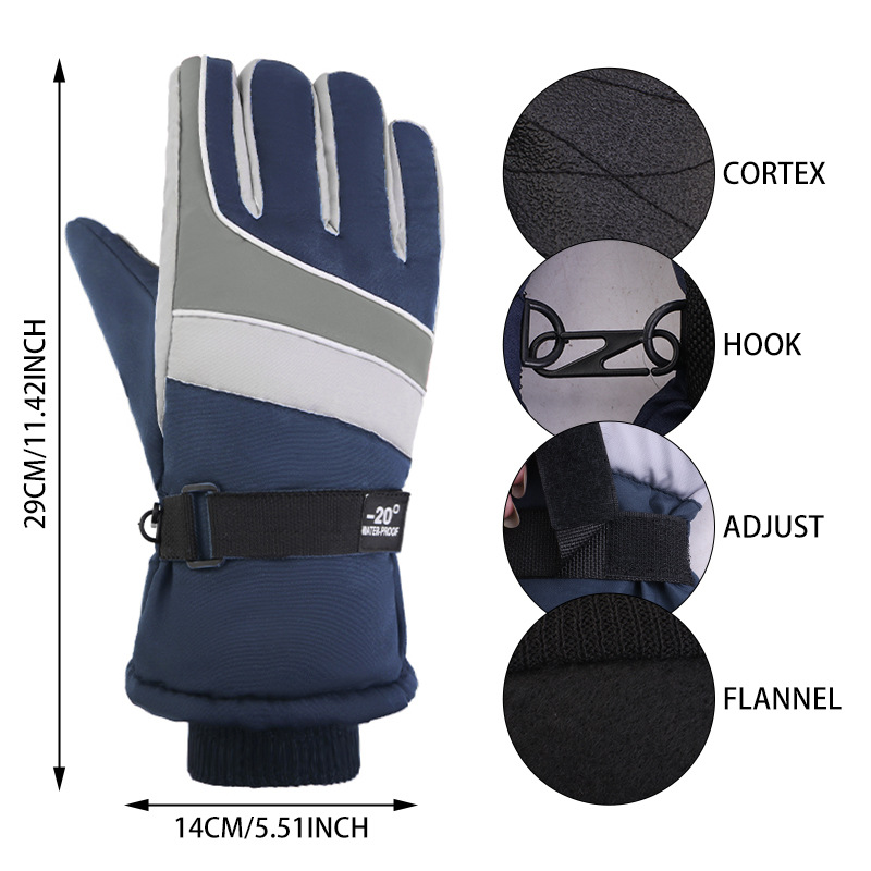 Winter Ski Gloves for Men Wind - Snow Glove Insulated recension och pris