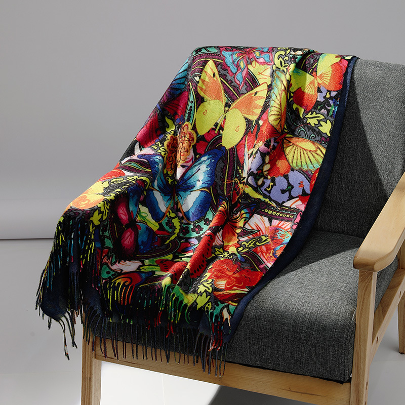 Luxury Brand Oil Painting Cash - Wool Scarf Men recension och pris