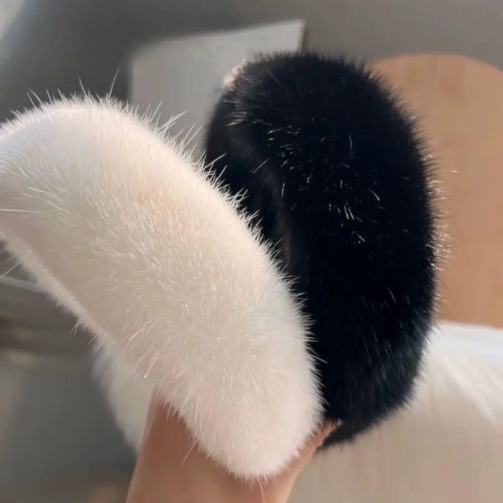 2025 Autumn Winter Mink Fur So - Winter Headband Fleece recension och pris