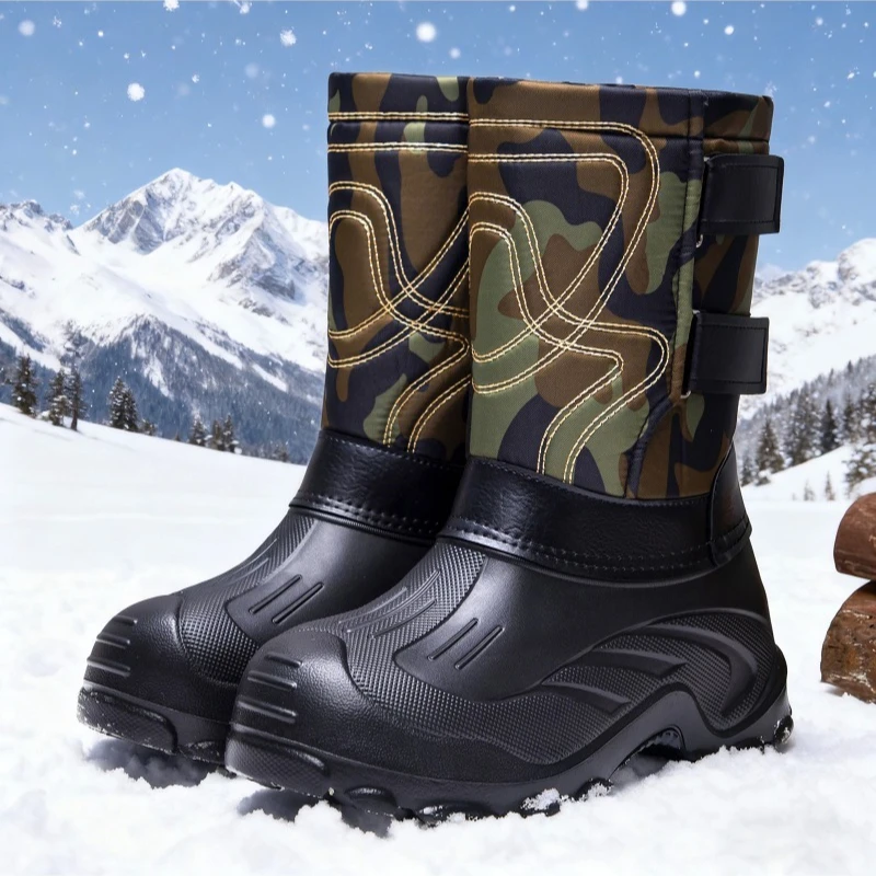Men Camo High‑Top Winter Snow  - Waterproof Winter Boot recension och pris